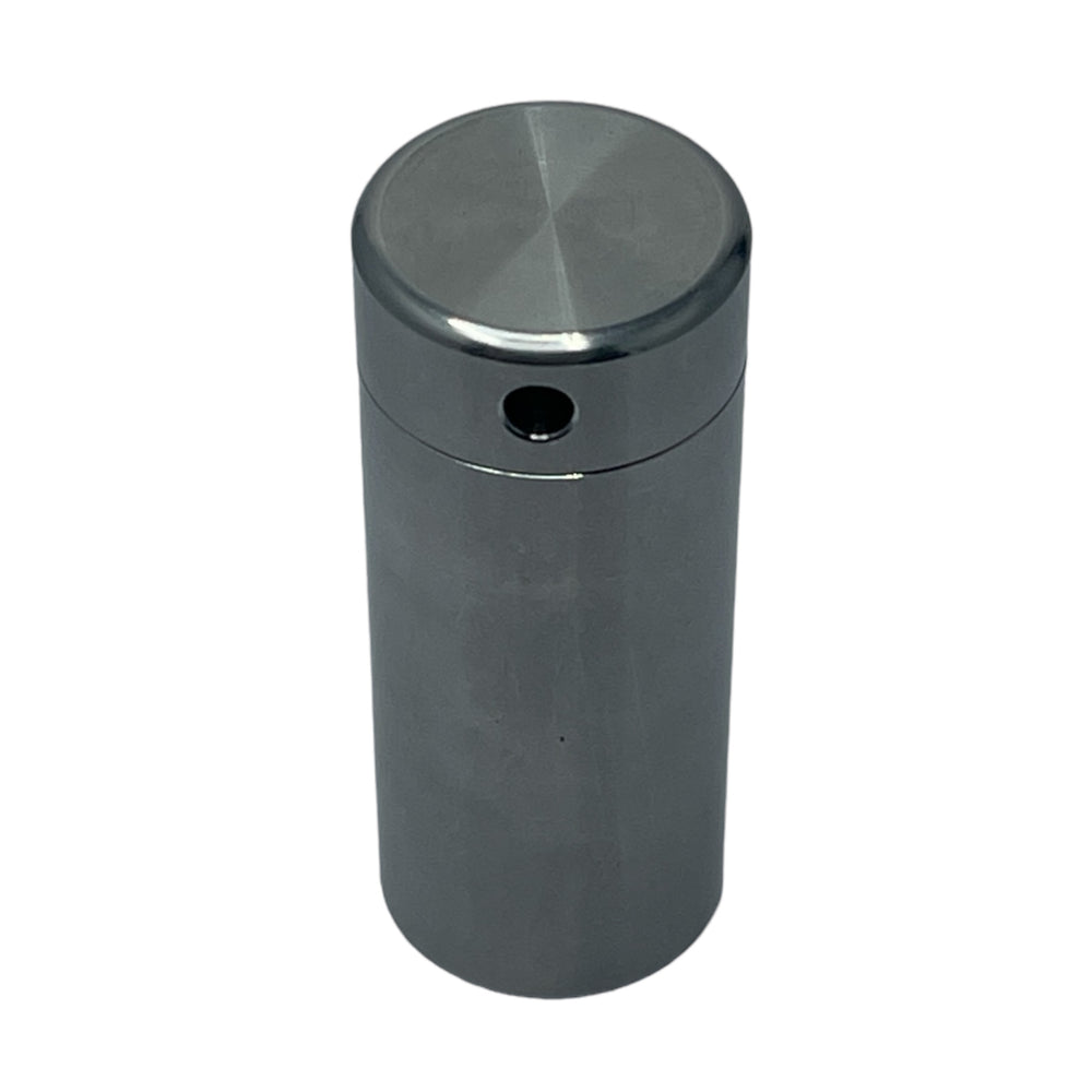 60mm Stainless Steel capsule + 25 hex-washer set - front view