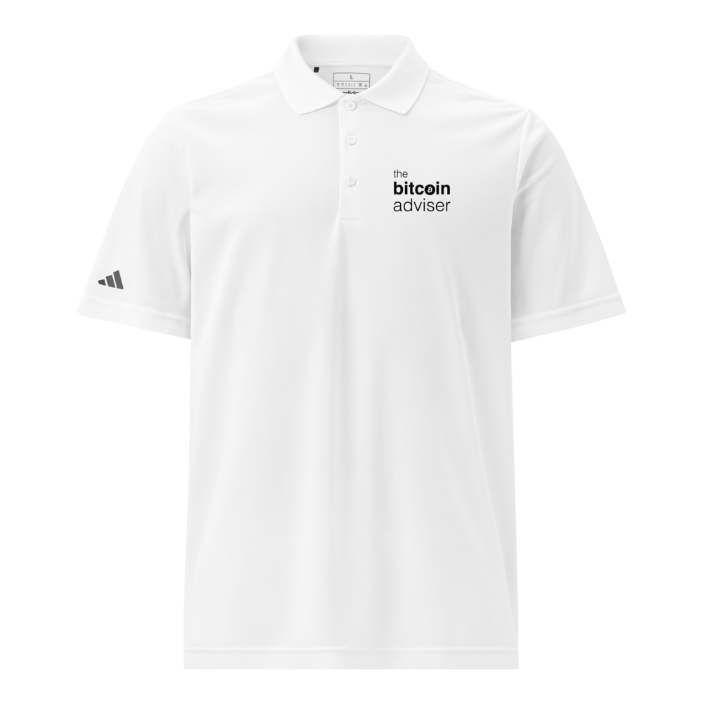 TBA x Adidas Polo, White, black wordmark left chest