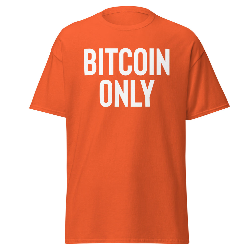 Classic Bitcoin Only Tee - front view