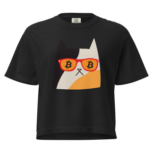 Bitcoin Cat Eyes Women's Boxy Tee