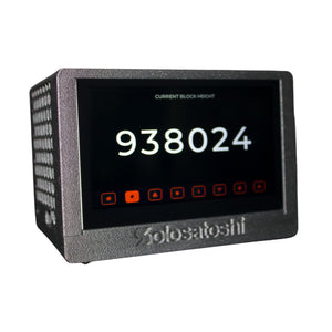 Bitaxe Touch Turbo displaying the current Bitcoin block height