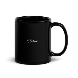Cursive Bitcoin Mug - front view