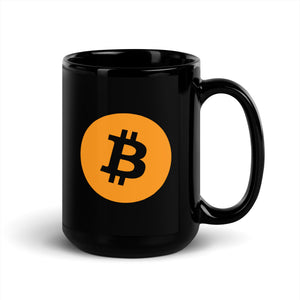 Bitcoin Logo Mug - Black - lifestyle view