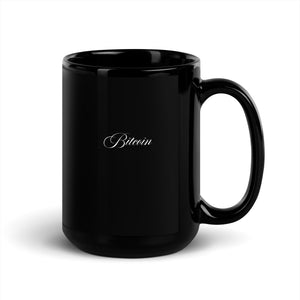 Cursive Bitcoin Mug - back view