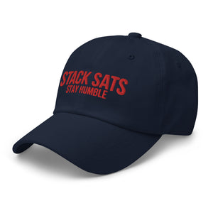 Stack Sats Stay Humble Strapback Cap - lifestyle view