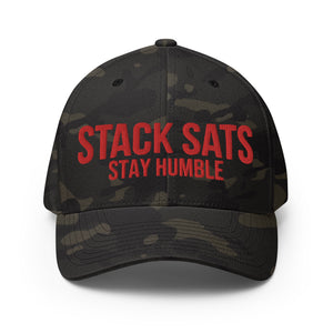 Stack Sats Stay Humble Cap - back view