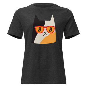 Bitcoin Cat Eyes Women's Relaxed Tee