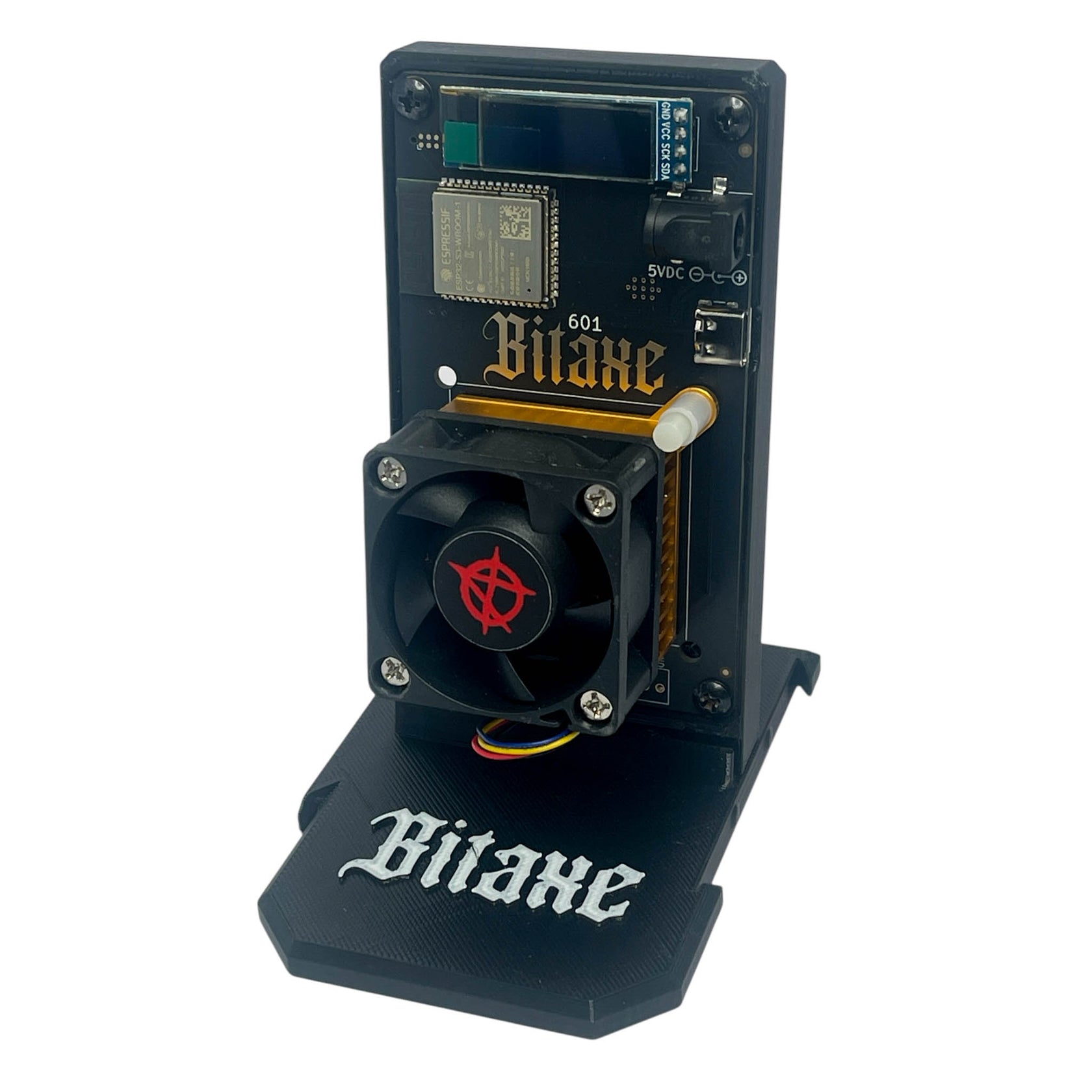 Bitaxe 601 Gamma – 1,07 TH/s Single ASIC Chip Bitcoin Solo Home Miner ( BM1370) (Noctua Fan - Zwarte houder Bitaxe 601 Gamma – 1,07 TH/s Single ASIC Chip Bitcoin Solo Home Miner ( BM1370) (Noctua Fan - Zwarte houder