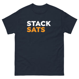 Stack Sats Men's Tee - detail view