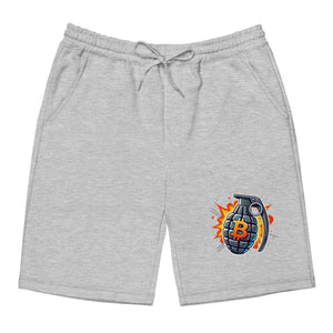 Bitcoin Grenade Fleece Shorts - back view