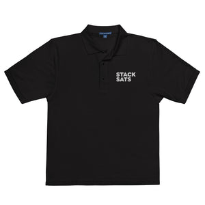 Stack Sats Premium Polo - front view