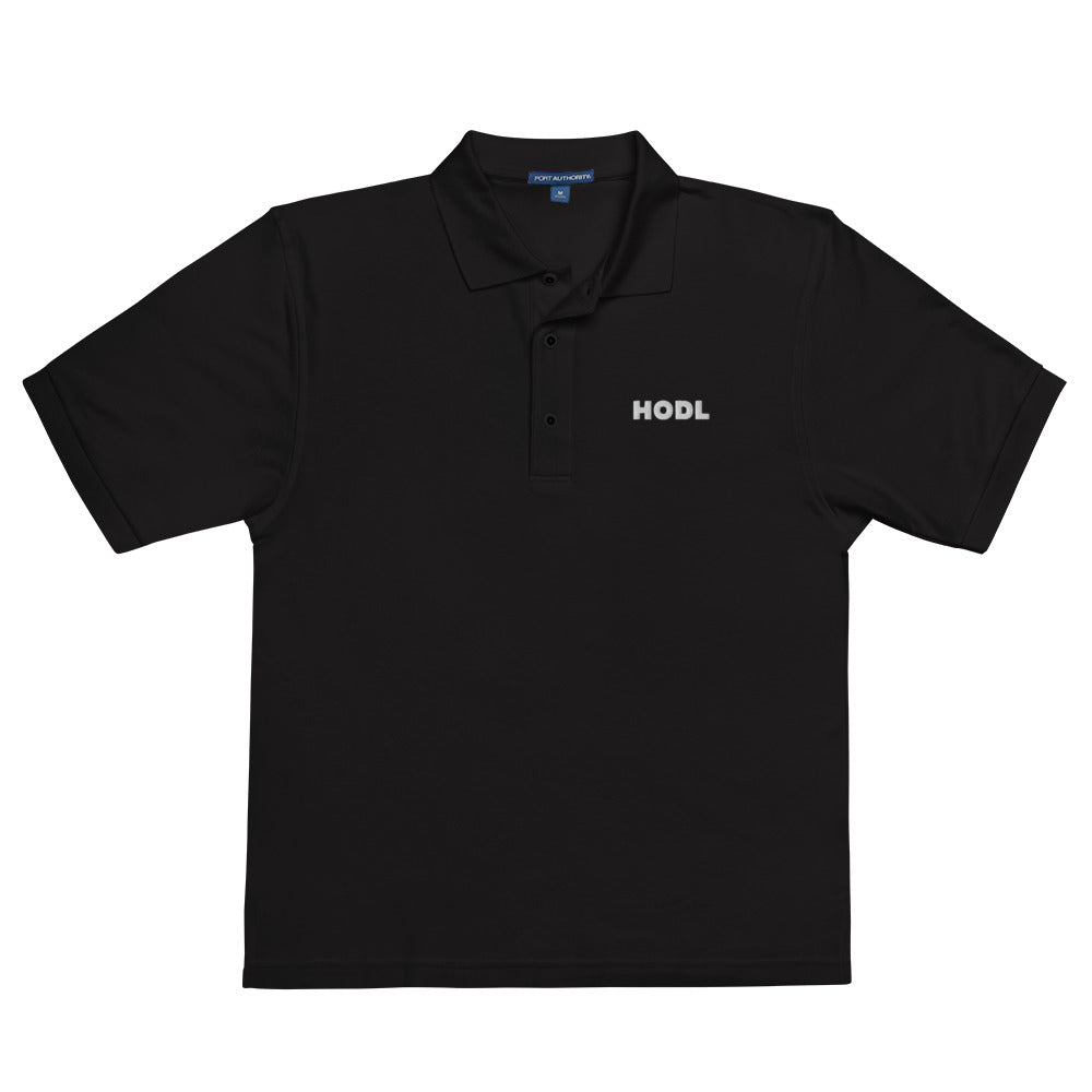 HODL Premium Polo - front view