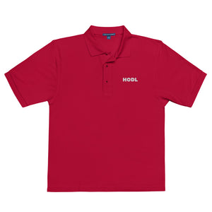 HODL Premium Polo - back view