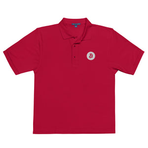 Bitcoin Premium Polo - back view