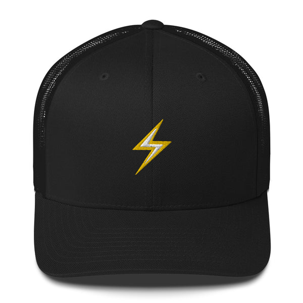 Lightning Zap Trucker Cap - front view