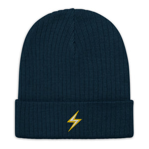 Bitcoin Zap Beanie - back view