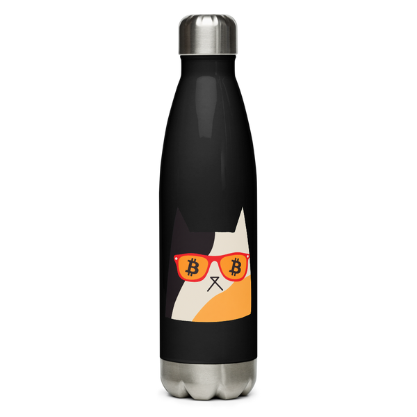 Bitcoin Cat Eyes Water Bottle