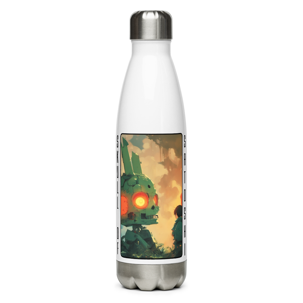 Skull of Satoshi Water Bottle front view