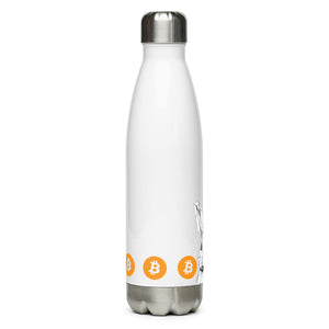 The White Rabbit Bitcoin Water Bottle - back view