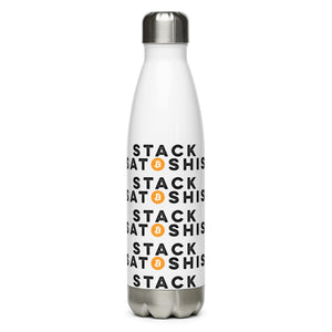 Stack Satoshis Water Bottle - back view