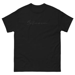 Bitcoin Signature Men's Tee - back view