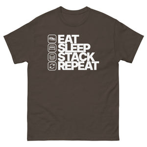 Eat Sleep Stack Repeat Men's Shirt - view 7