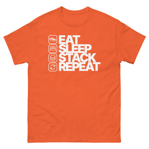 Eat Sleep Stack Repeat Men's Shirt - front view
