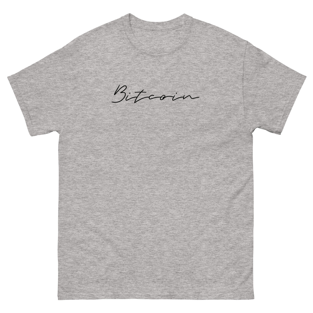Bitcoin Signature Men's Tee - front view