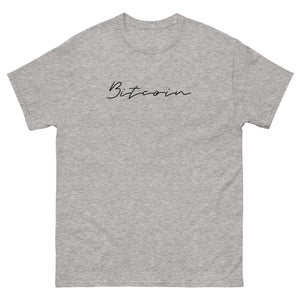 Bitcoin Signature Men's Tee - front view