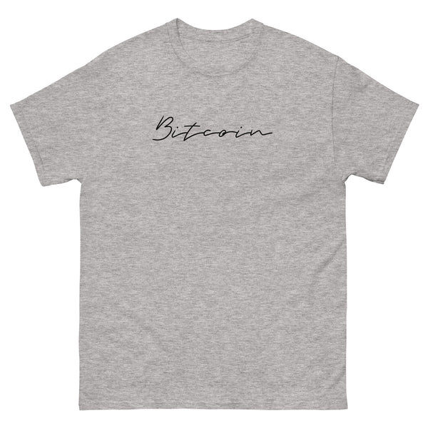 Bitcoin Signature Men's Tee - front view