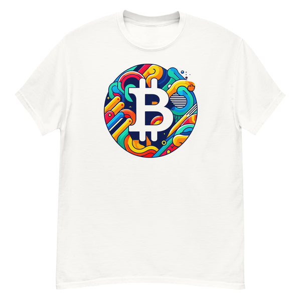 Abstract Bitcoin Men's Tee - front view