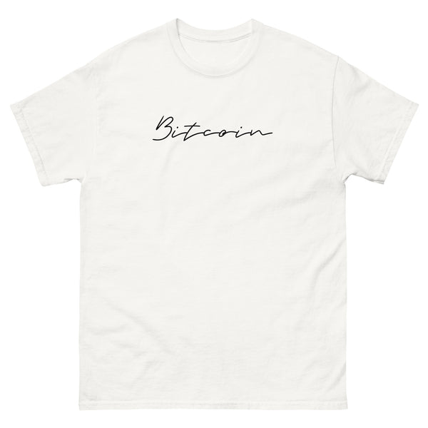 Bitcoin Signature Men's Tee - detail view