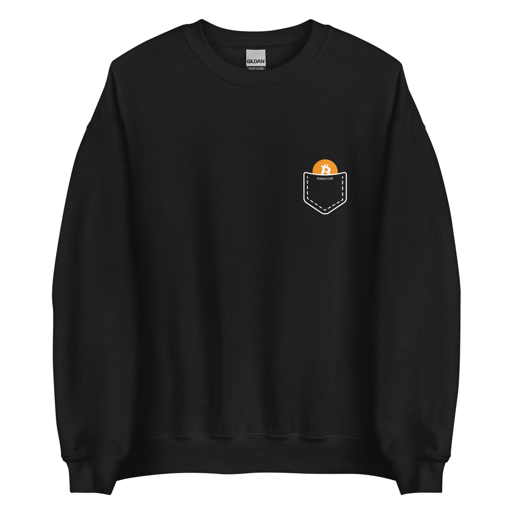 Pocket Bitcoin Sweatshirt - front view