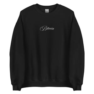 Cursive Bitcoin Sweatshirt - front view