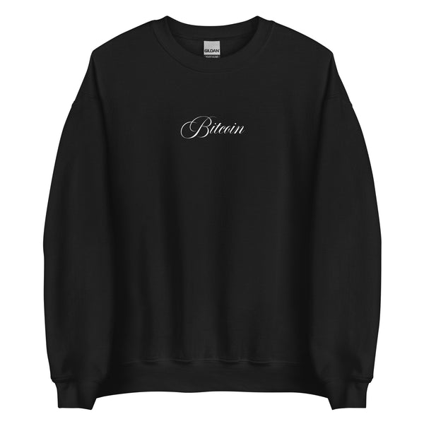 Cursive Bitcoin Sweatshirt - front view
