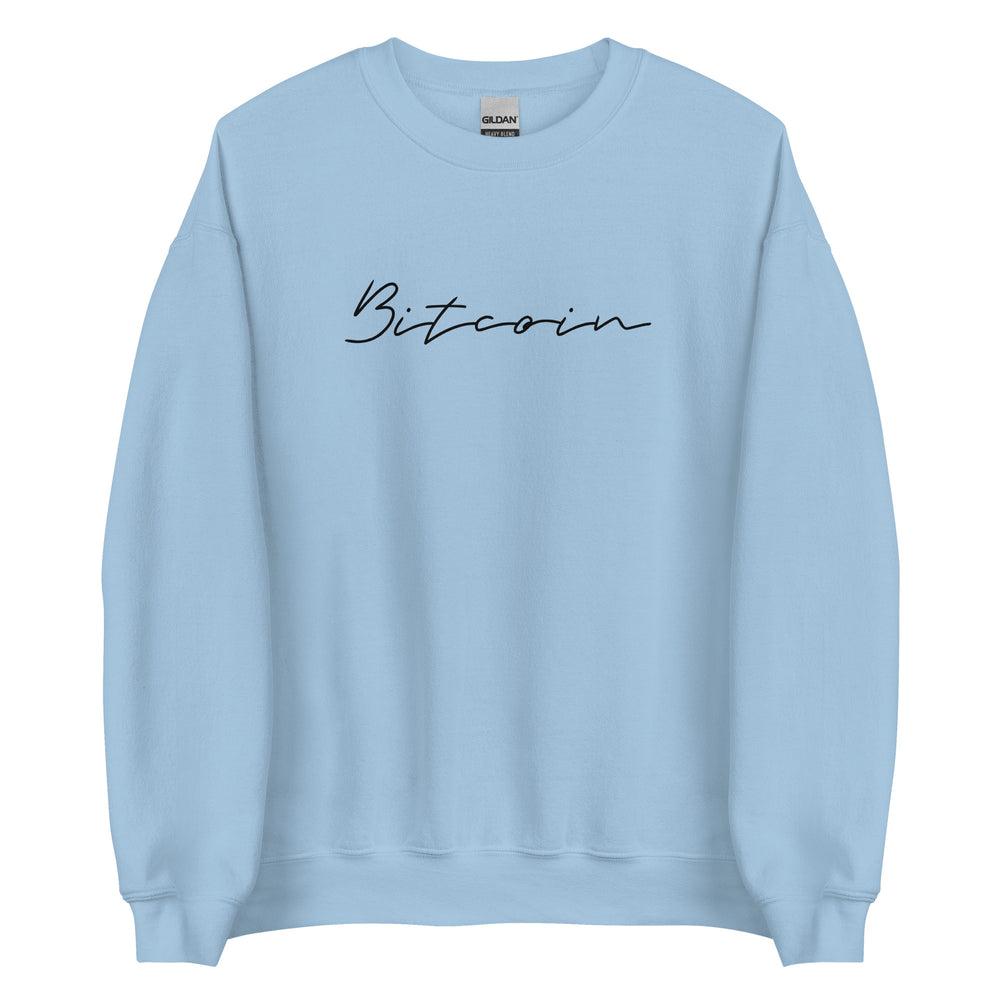 Bitcoin Signature Sweatshirt - lifestyle view