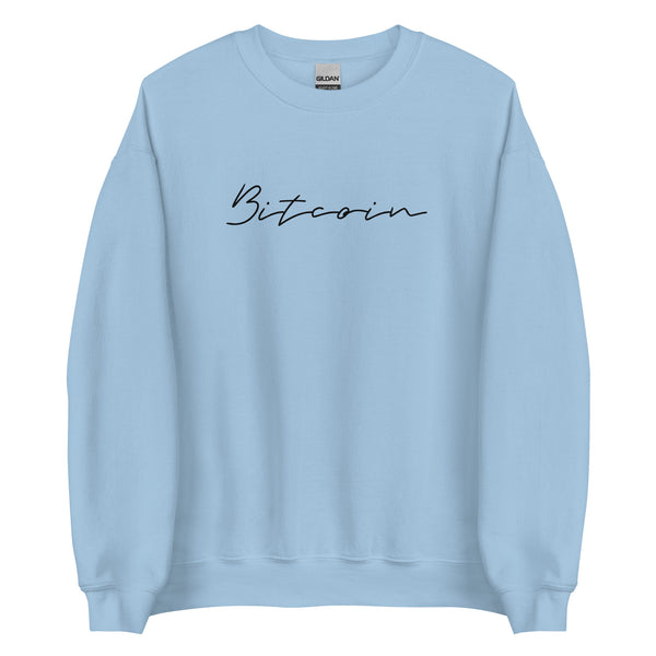 Bitcoin Signature Sweatshirt - lifestyle view