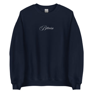 Cursive Bitcoin Sweatshirt - side view