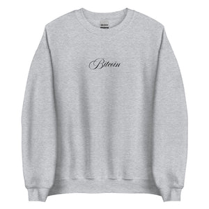 Cursive Bitcoin Sweatshirt - back view