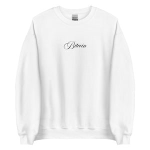 Cursive Bitcoin Sweatshirt - detail view