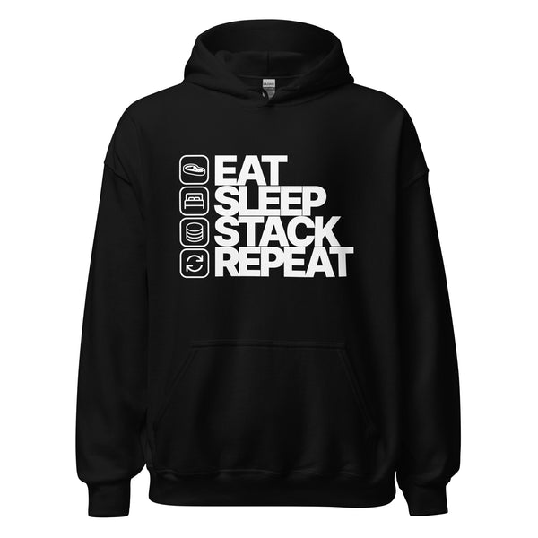 Eat. Sleep. Stack. Repeat. Hoodie