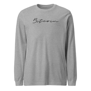 Bitcoin Signature Long Sleeve Tee - front view