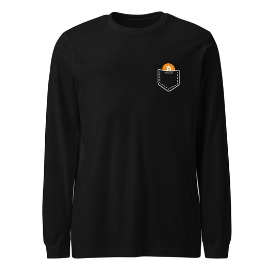 Pocket Bitcoin Long Sleeve Tee