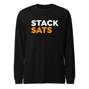 Stack Sats Long Sleeve Tee - front view
