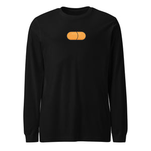Orange Pill Long Sleeve Tee - front view