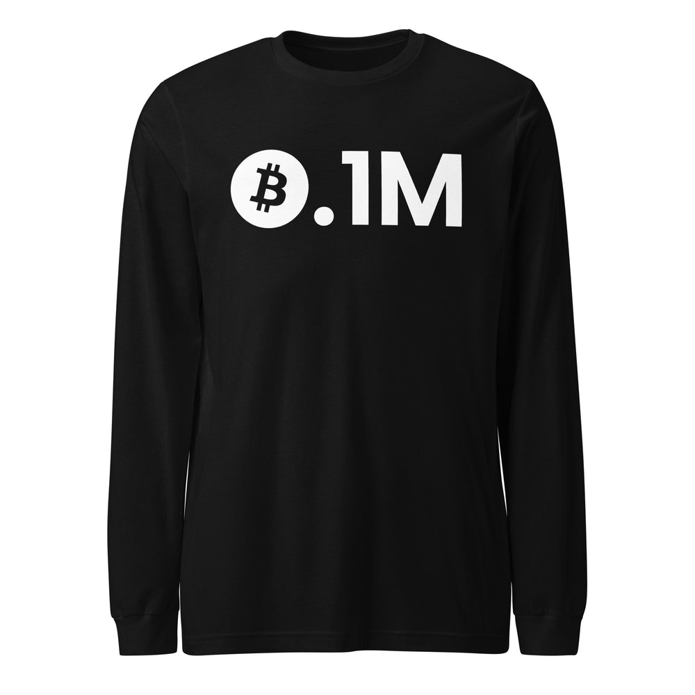 Bitcoin 0.1M Long Sleeve Tee - front view