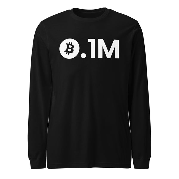 Bitcoin 0.1M Long Sleeve Tee - front view