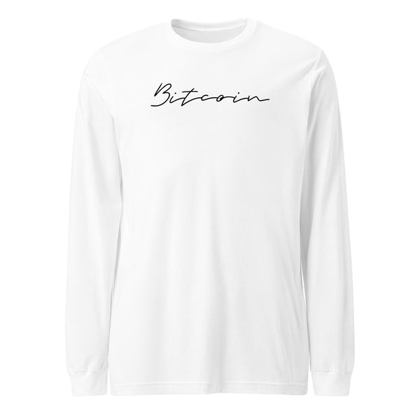 Bitcoin Signature Long Sleeve Tee - side view