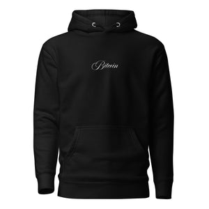 Cursive Bitcoin Hoodie - back view