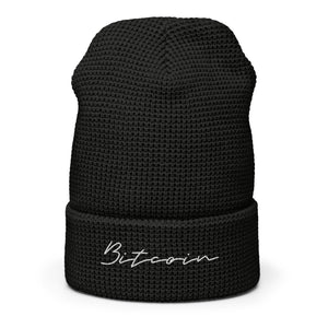Cursive Waffle Beanie - front view